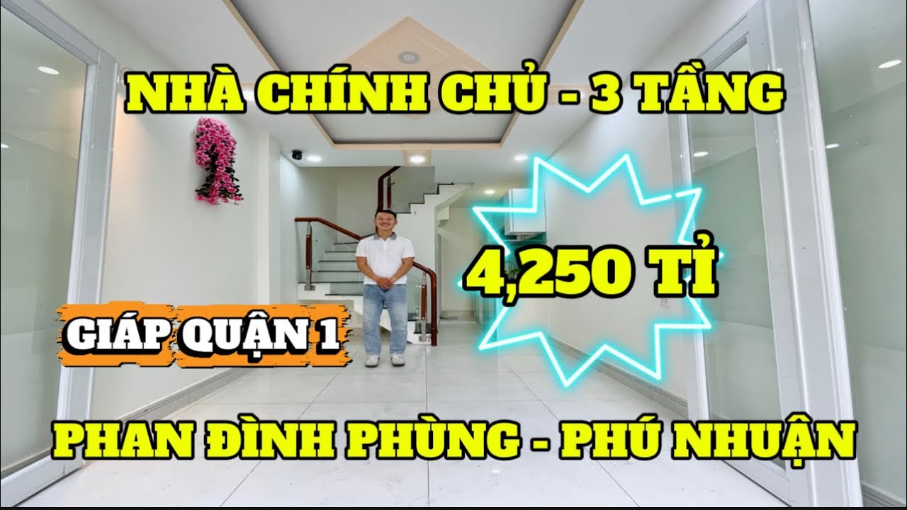 NHÀ CHÍNH CHỦ QUẬN PHÚ NHUẬN , GẦN NGÃ 4 PHÚ NHUẬN , GIÁP QUẬN 1 , 3 TẦNG ĐÚC BÊ TÔNG CHỈ 4 TỈ