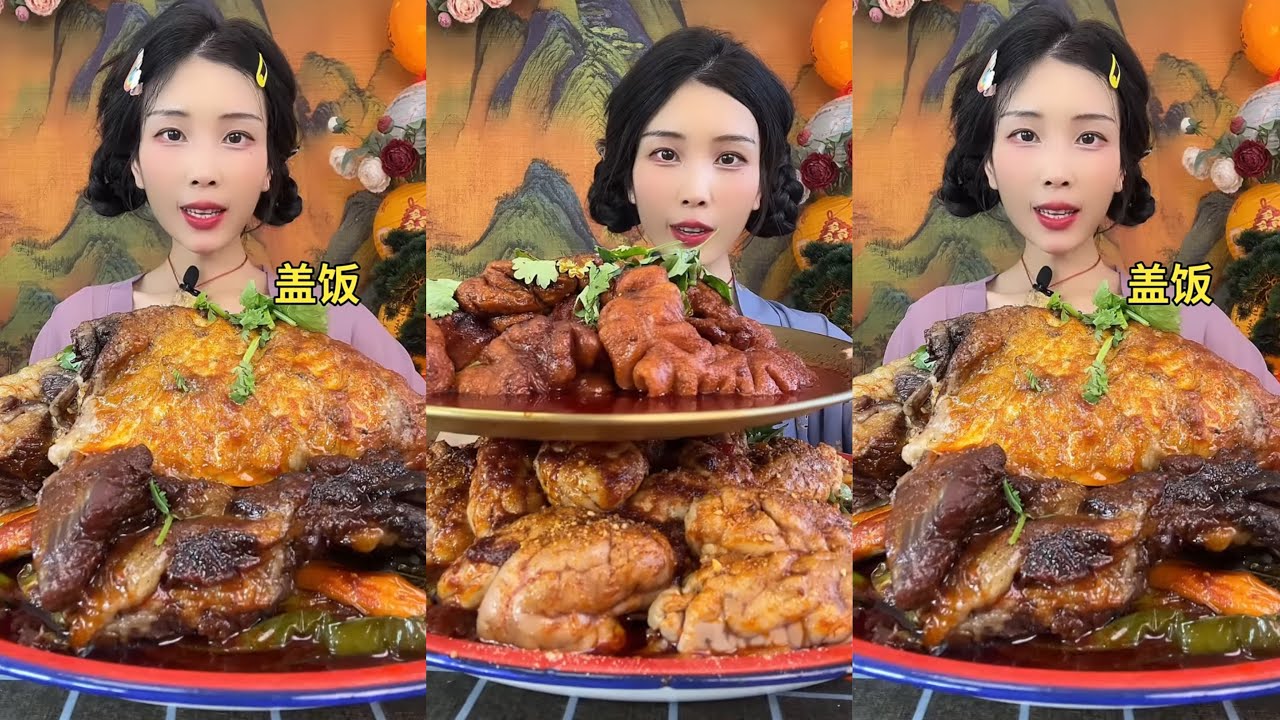 [ASMR] [MUKBANG] 紅燒肉GIANT PORK BELLY MUKBANG SHOW EATING SHOW #asmr #eatingshow #mukbang #food