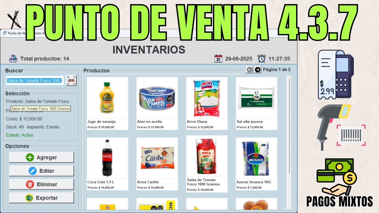 Software Punto de Venta 4.3.7 | Pagos Mixtos 🚀💳
