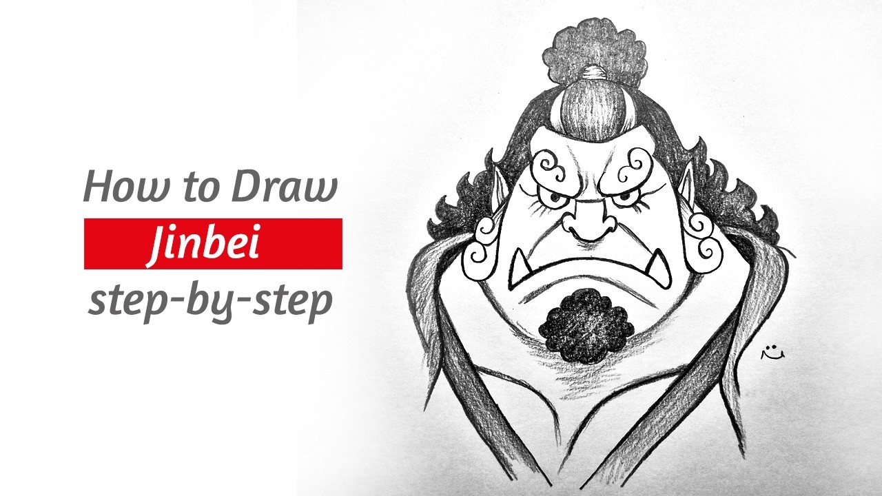 How to draw jinbe from one piece || jinbe one piece drawing easy step by step