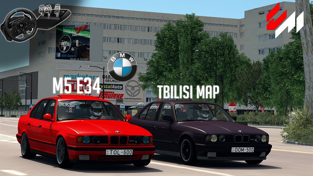 M5 E34 🔥 OOM-500/Logitech G923+Shifter 🔥 ASSETTO CORSA 🟣 DRIFT/DRAG #ქართულად