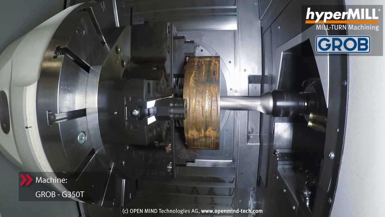 hyperMILL MILL TURN Machining  Workshop Demo Part   Grob   CAM Software