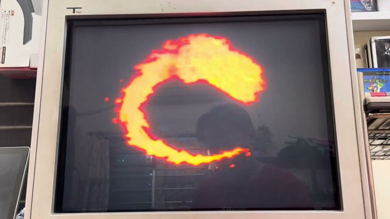 The DS Lite with GBA Macro mod playing in a super large and clear screen (portable or CRT Tivi)!