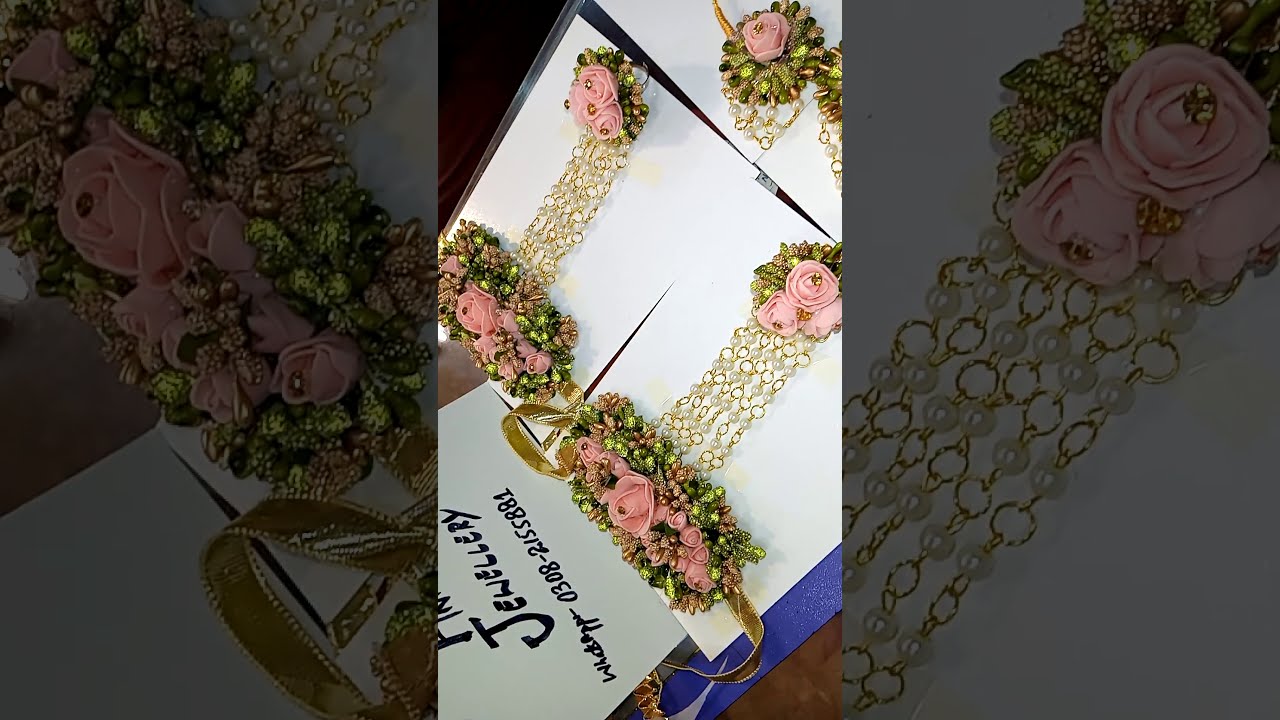 fancy flowers  jewelry | flowers jewelry | floral set | karachi artificial jeweller