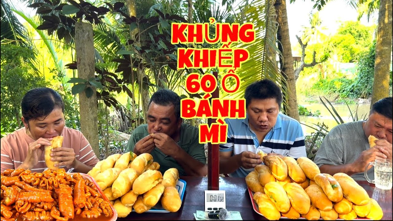 Chia Cặp Đại Chiến 60 Ổ BÁNH MÌ PHÁ LẤU LÒNG HEO Thắng Được 4Tr  Cái Kết Không Thể Hình Dung | ATĐQ