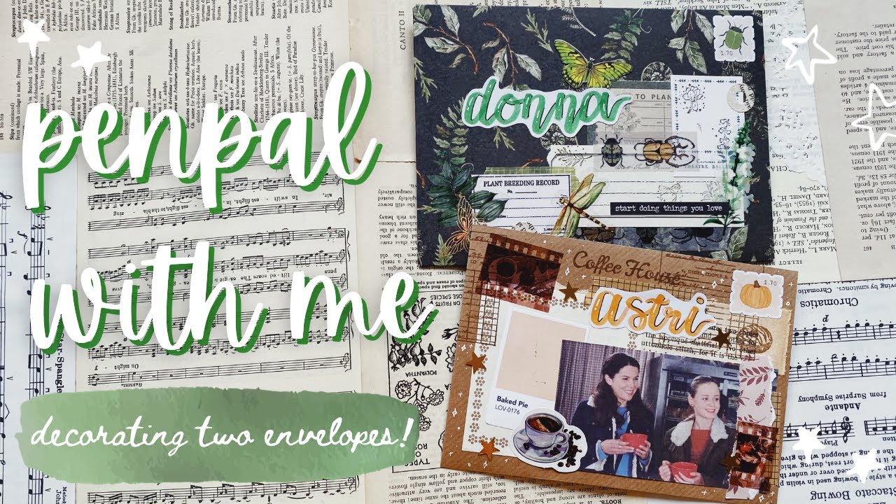 Penpal With Me | Forest theme & Gilmore Girls 🌿☕️ Decorating two letters!