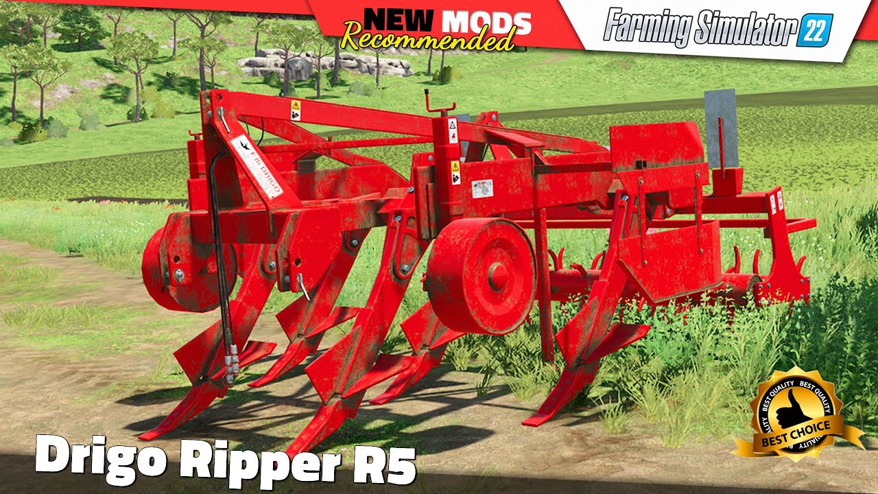 FS22 | Drigo Ripper R5 subsoiler - Farming Simulator 22 New Mods Review 2K60