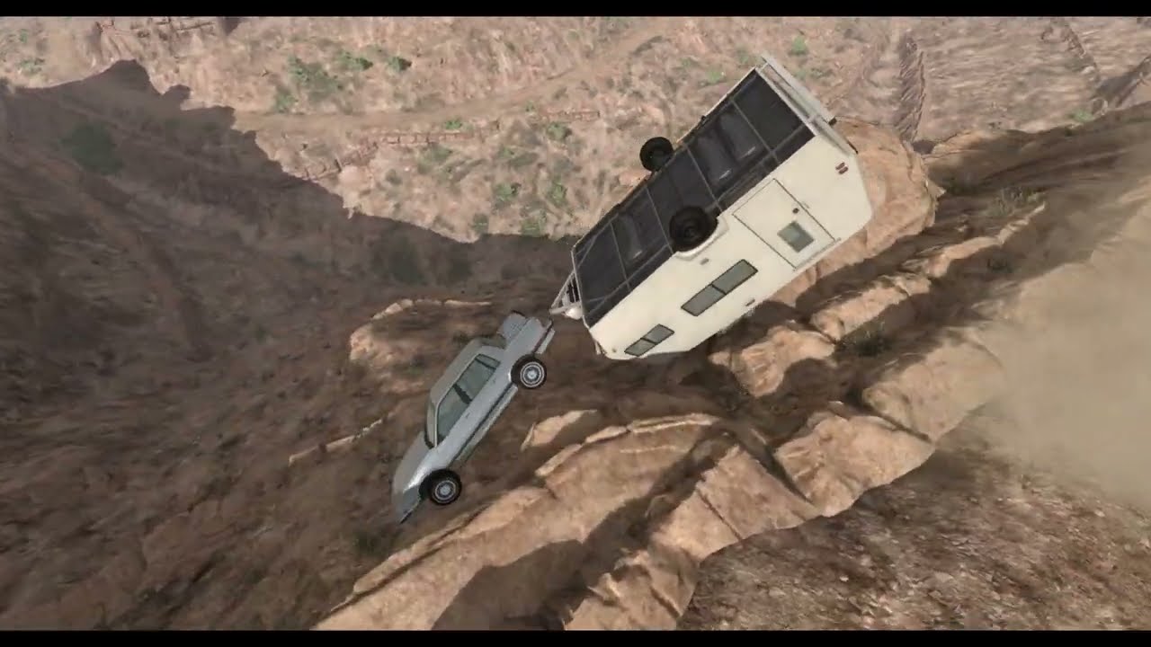 Cliff Drops #12 - BeamNG DRIVE | Cliff Fall