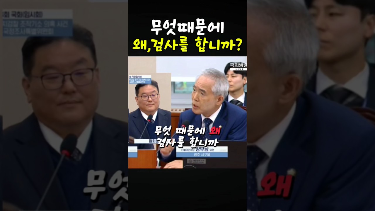 무엇 때문에, 왜 검사를 합니까? #shorts #국정조사