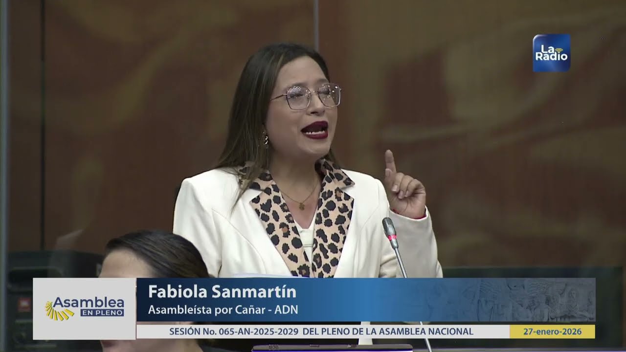 Asambleísta Fabiola Sanmartin - Sesión 065 - Cambio del orden del día