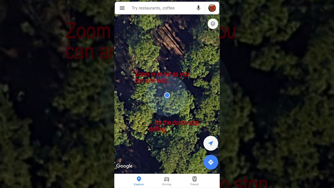 Quick tutorial on capturing GPS coordinates off of Google Map on a smart phone