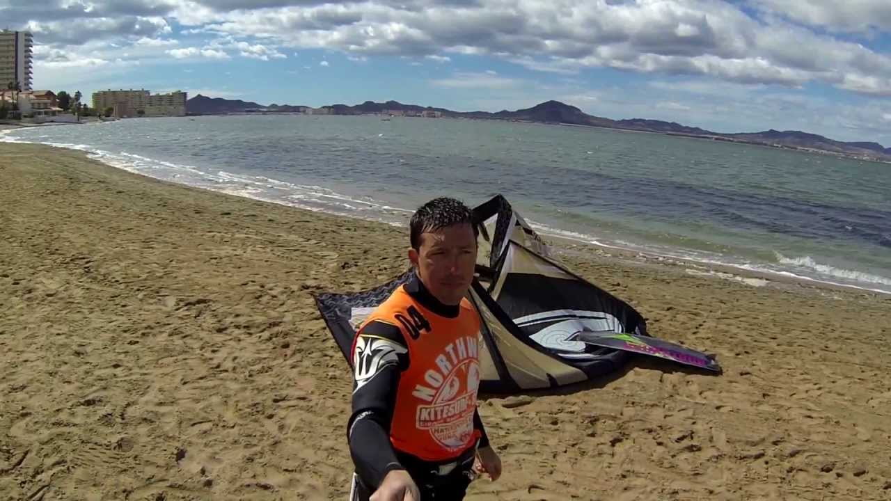 Kitesurf La Manga (isla del Ciervo). Semana Santa 2013. Fran (Northwind & F-One Team)