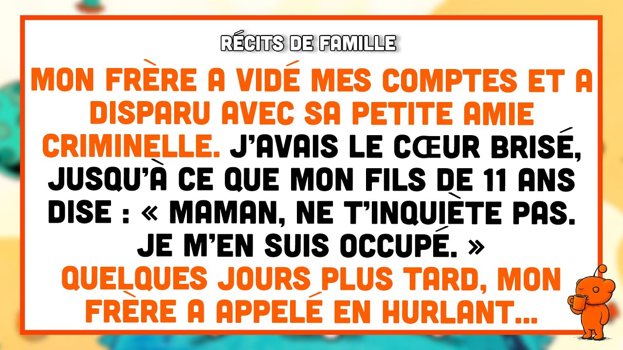 Mon frère a vidé mes comptes et a disparu avec sa petite amie criminelle. J’avais le cœur brisé,...