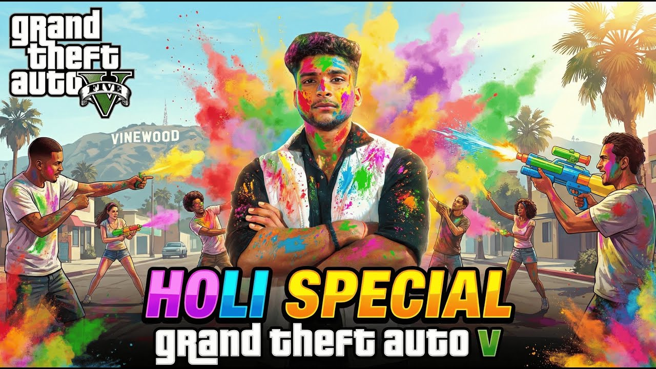 Happy Holi and Masti time in GTA 5 with RAOSAHAB \\ Forza Horizon 5 \\ FREE FIRE \\ GTA 6
