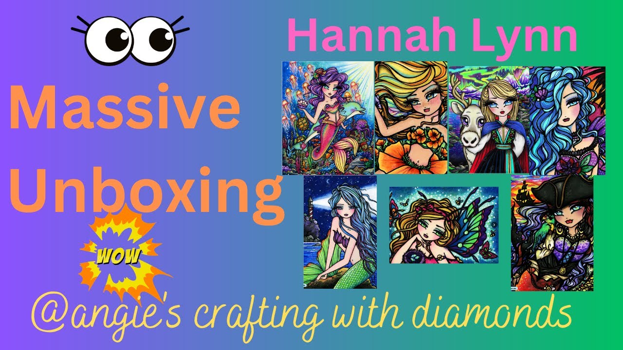 Diamond Painting - Hannah Lynn ** 7 Kits ** Multi-kit Unboxing  #diamondartclub