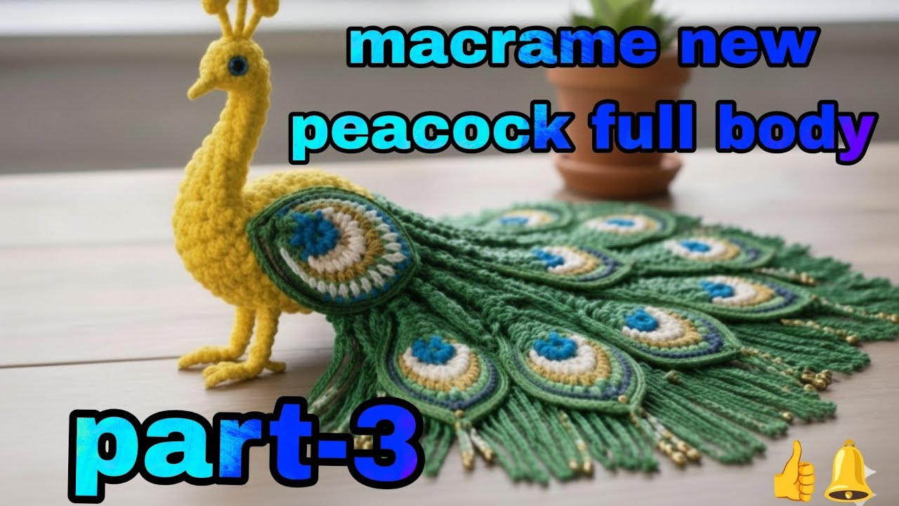 macrame new peacock full body/macrame peacock new design/#macrame/#shorts/#short/#yt/#ytshort/#art
