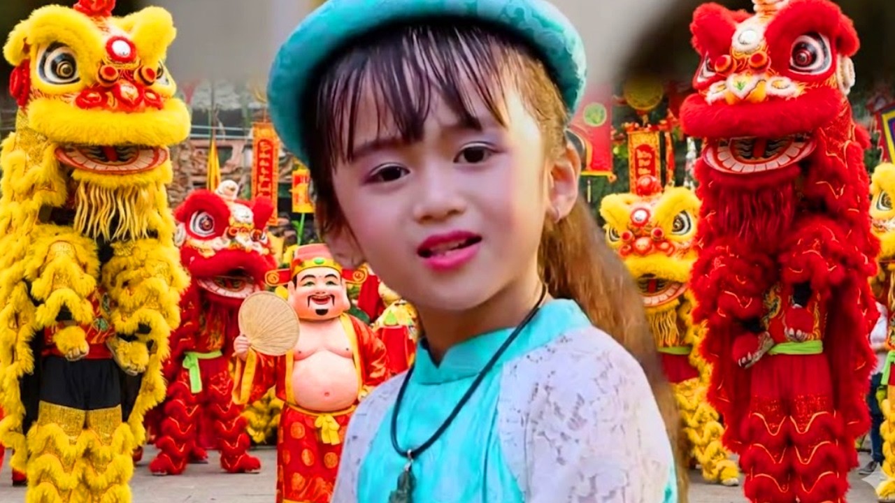Nhạc Thiếu Nhi Múa Hát Múa Lân Ông Địa Sôi Động Chào Tết 2026 - TẾT LÀ TẾT - Bé Tú Anh