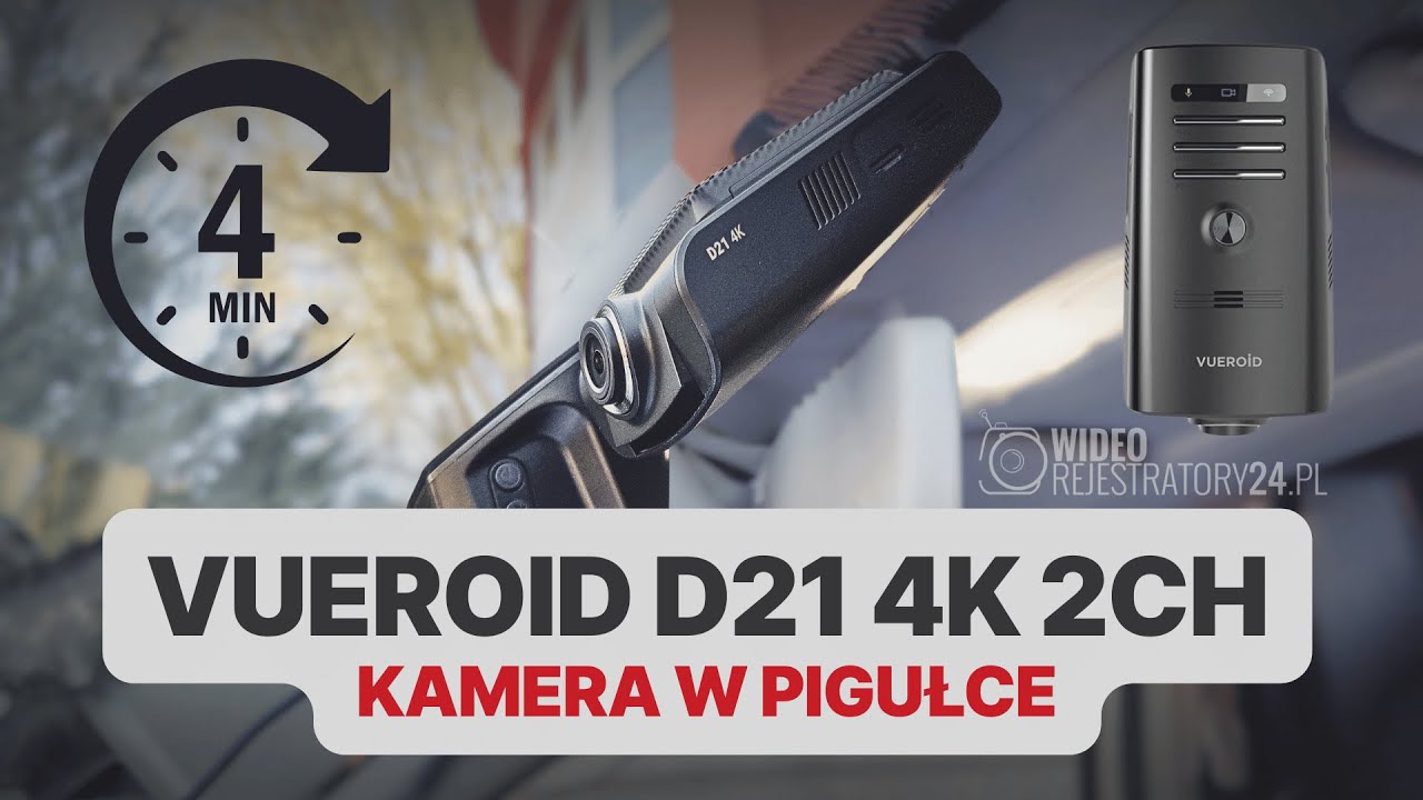 Kamera samochodowa VUEROID D21 4K 2CH w pigułce