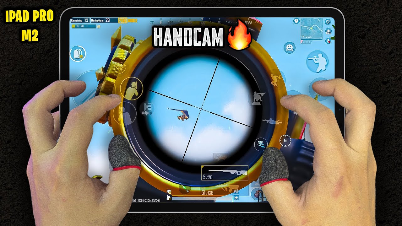 iPad Pro M2 (120fps) PUBG HANDCAM 🔥 Smooth+120FPS ❤️ Pubg Test/ Gameplay/ Sensitivity + Control 🔥