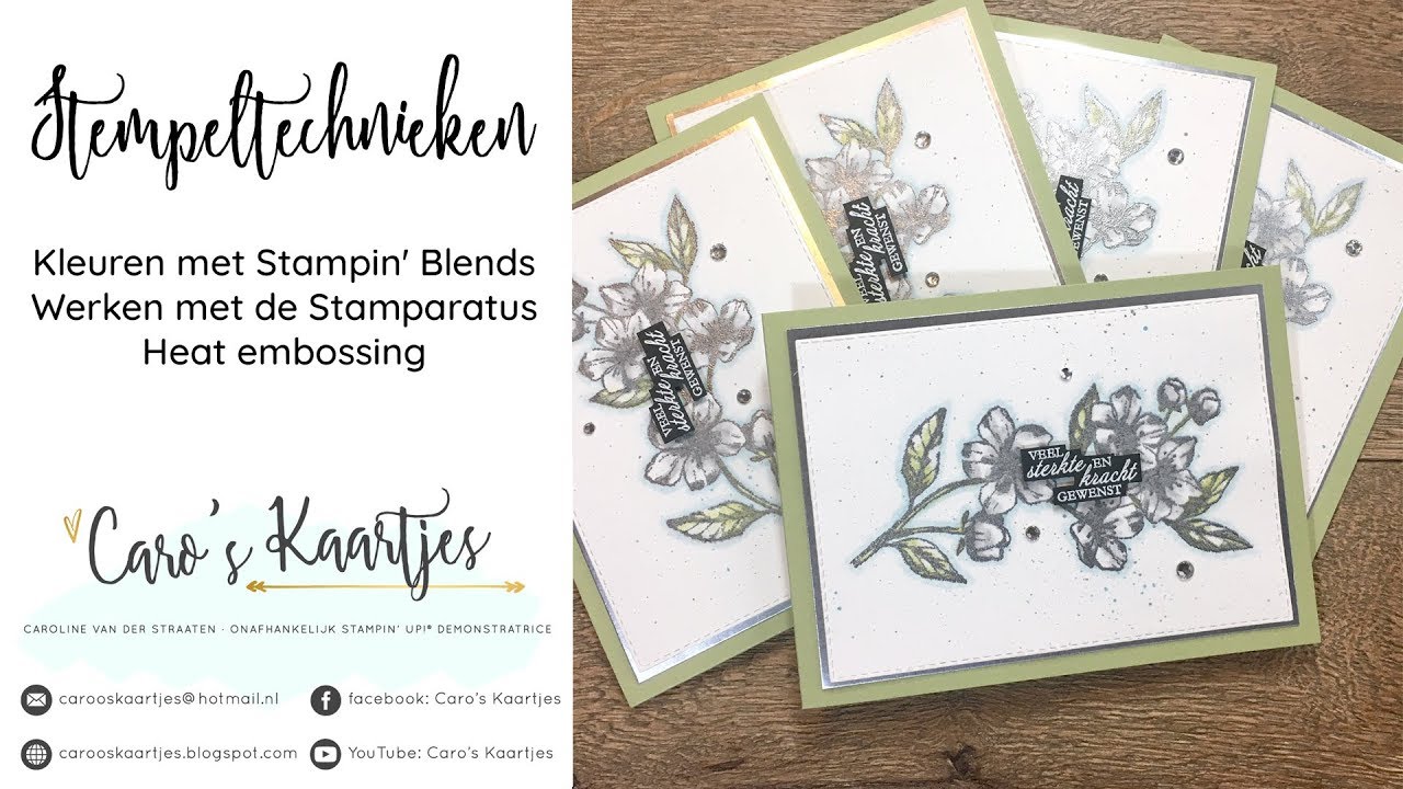 Stampin' Up!® Condoleance kaart met stempeltechnieken