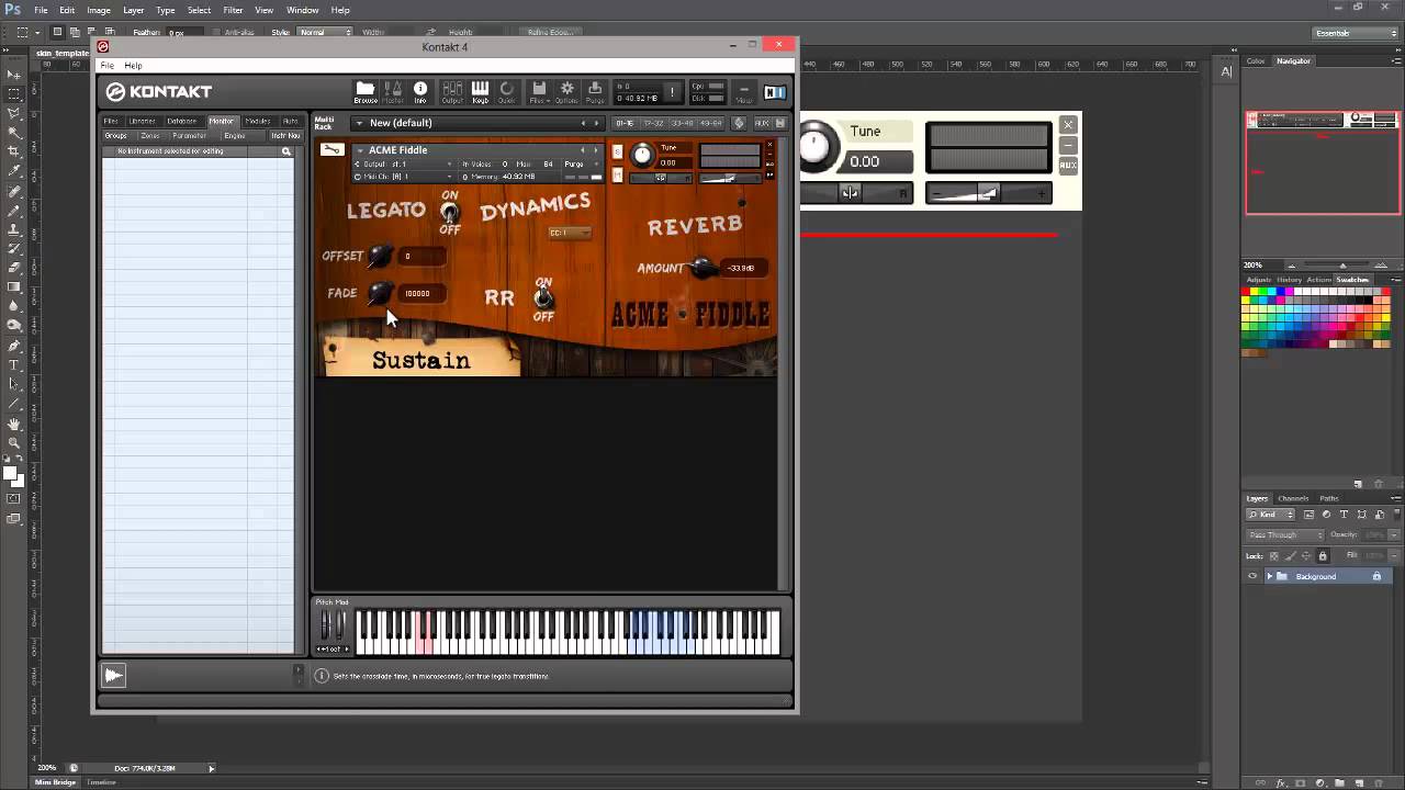 Kontakt Scripting Tutorial. GUI. Video 2: Instrument Wallpaper Skin