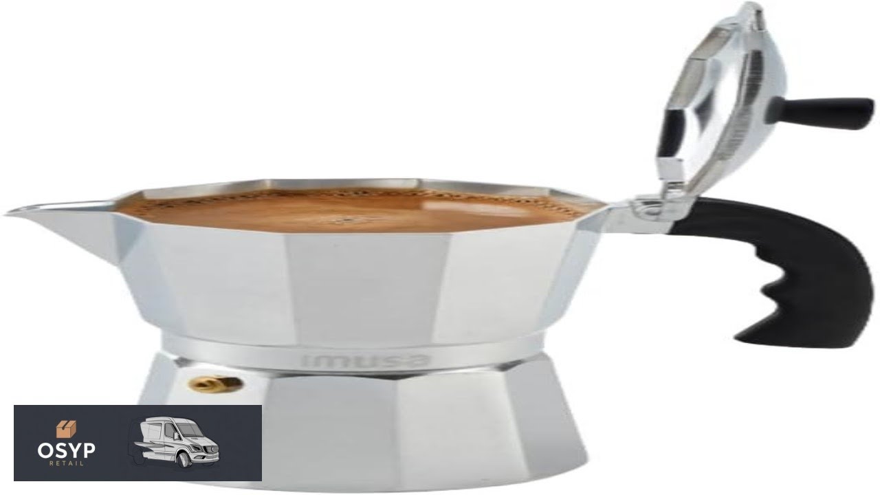 Imusa USA Aluminum Stovetop 6 cup Espresso Maker (B120 43V) Silver