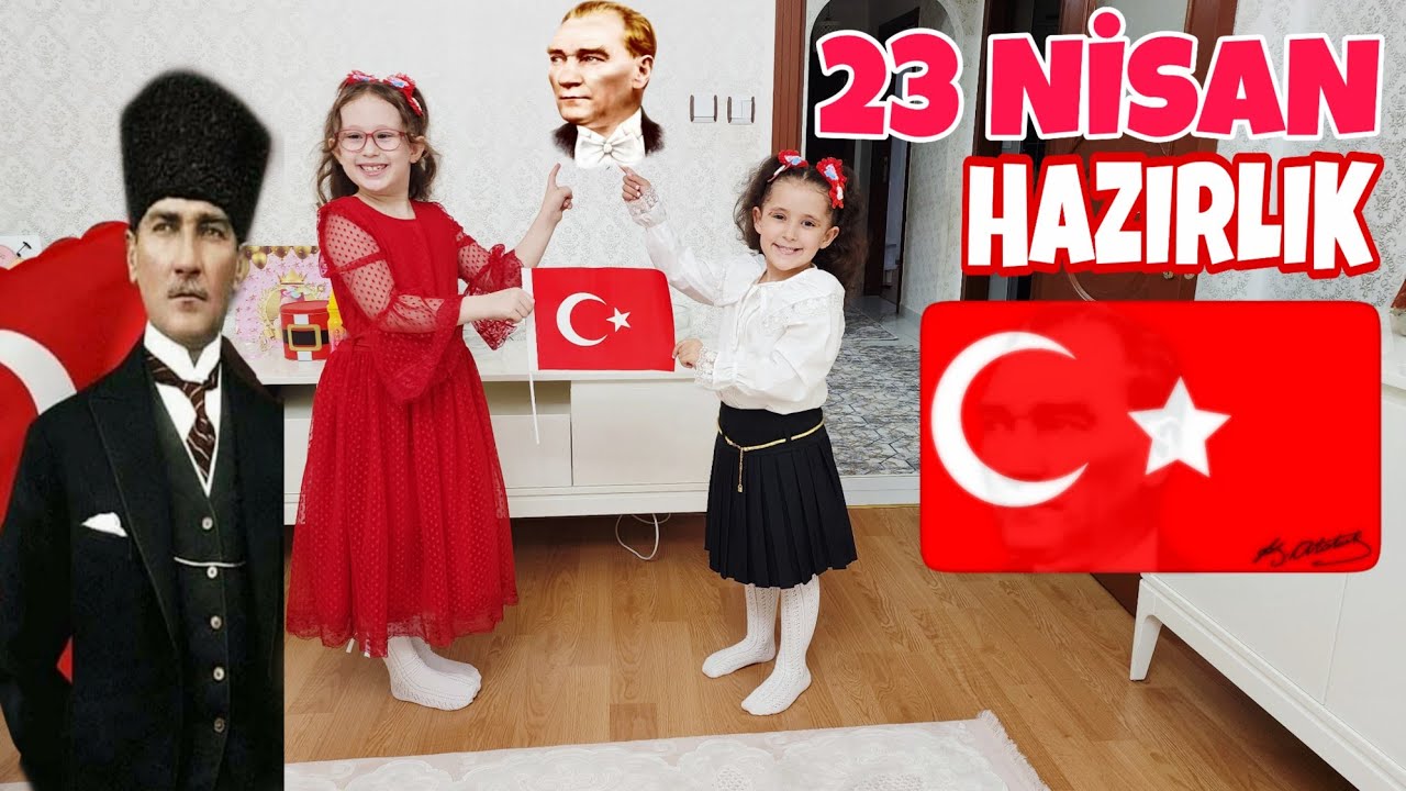 23 NİSAN HAZIRLIK !! BAHAR VE BANU ALYANIN OKULUNDA 23 NİSAN KUTLAMASI VAR !!