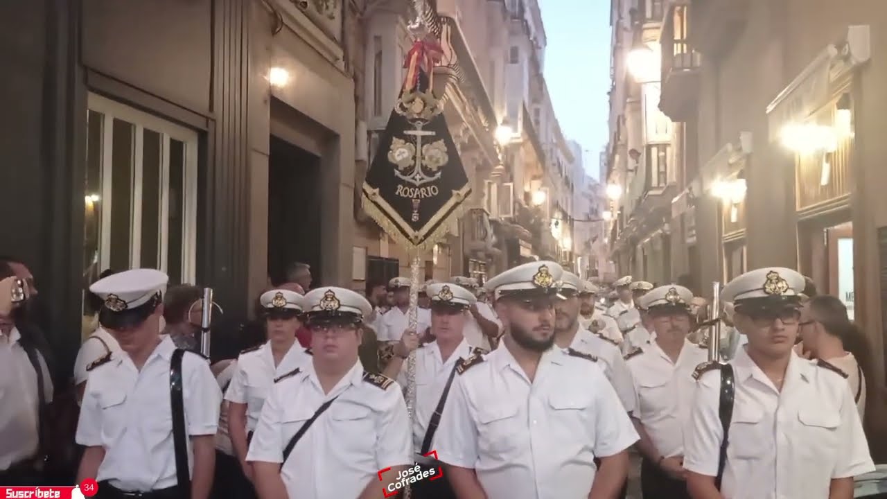 La Banda BCT Rosario en la Procesión de la Virgen Rosario Cádiz 2025