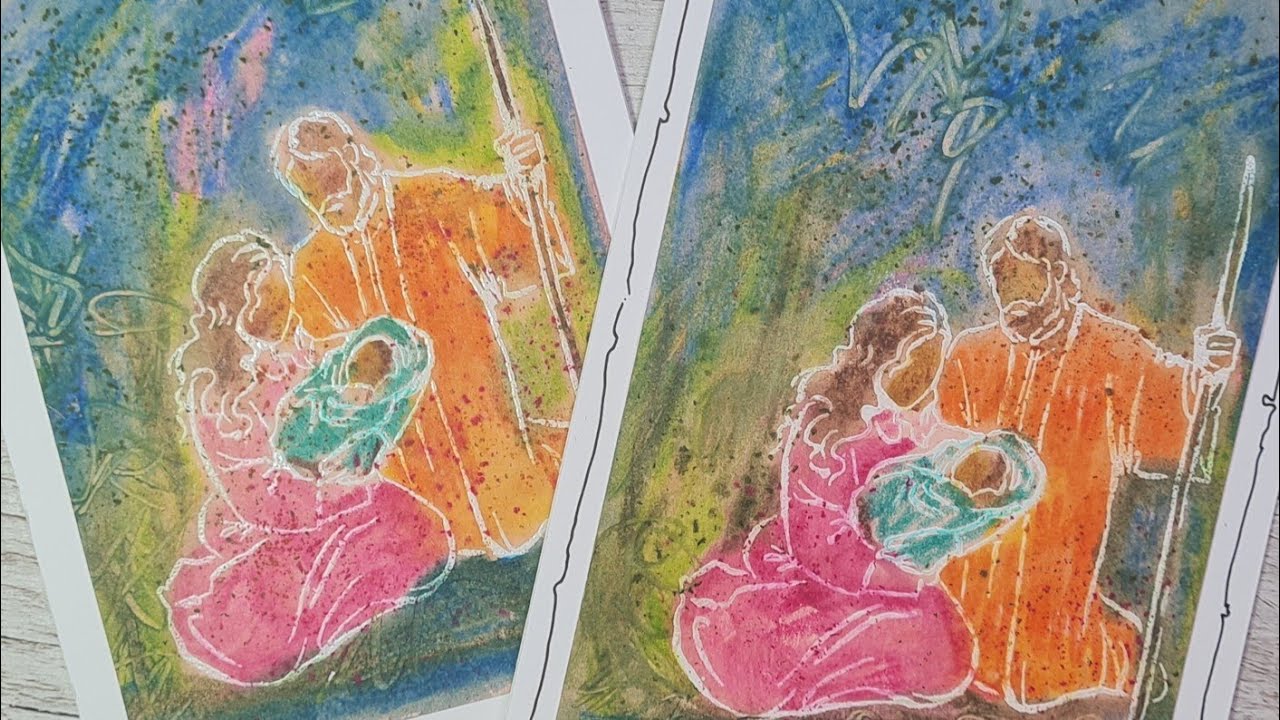 Christmas Stampathon UNUSUAL ARTY COLOURS for WATERCOLOUR CARDMAKING