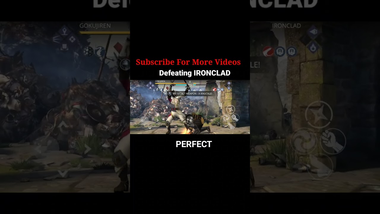 Defeating Ironclad || Shadow Fight 3 #shorts