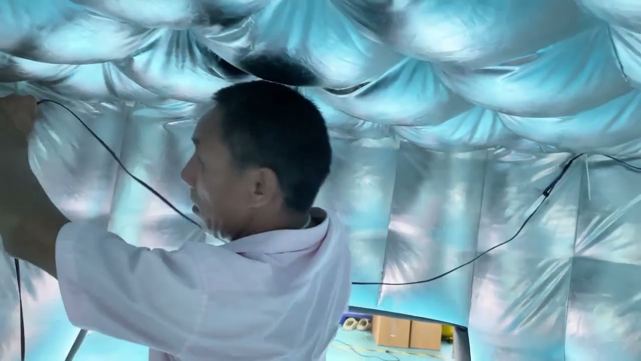 How to install lights for 360 Inflatable photo booth