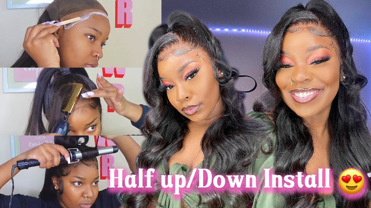 MELTED FRONTAL INSTALL HALF UP/DOWN 😍 *EASY * | BEST HD Lace Wig 🔥‼️ Ft.Hairvivi💕