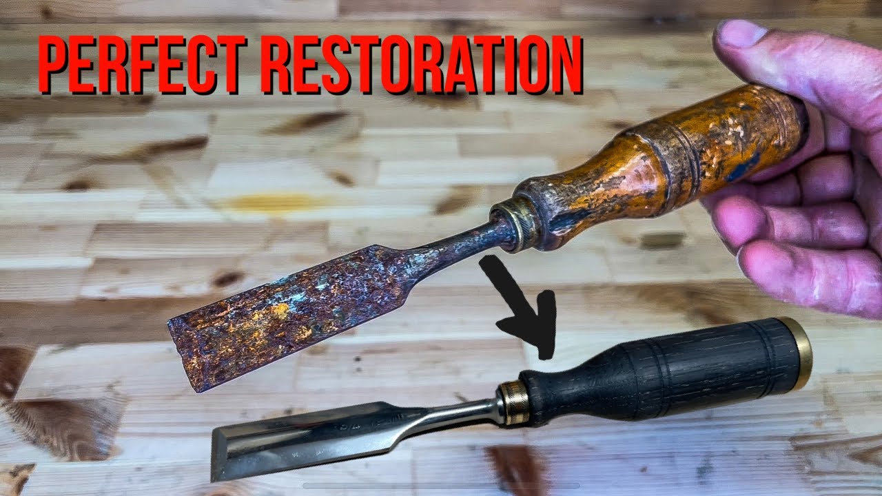 Do this to blacken your wood - perfect chisel restoration