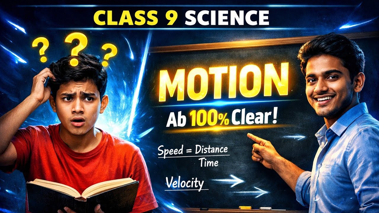 Motion Class 9 Science | Motion Chapter Full Explanation in Hindi | NCERT Complete One Shot 🔥