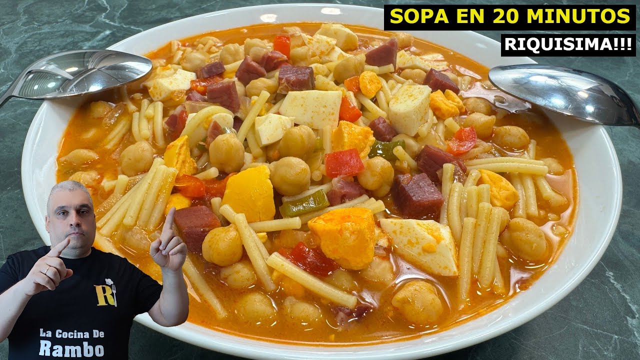 Sopa De Fideos En 20 Minutos ¡Te encantará! 😍 Receta Fácil y Rápida