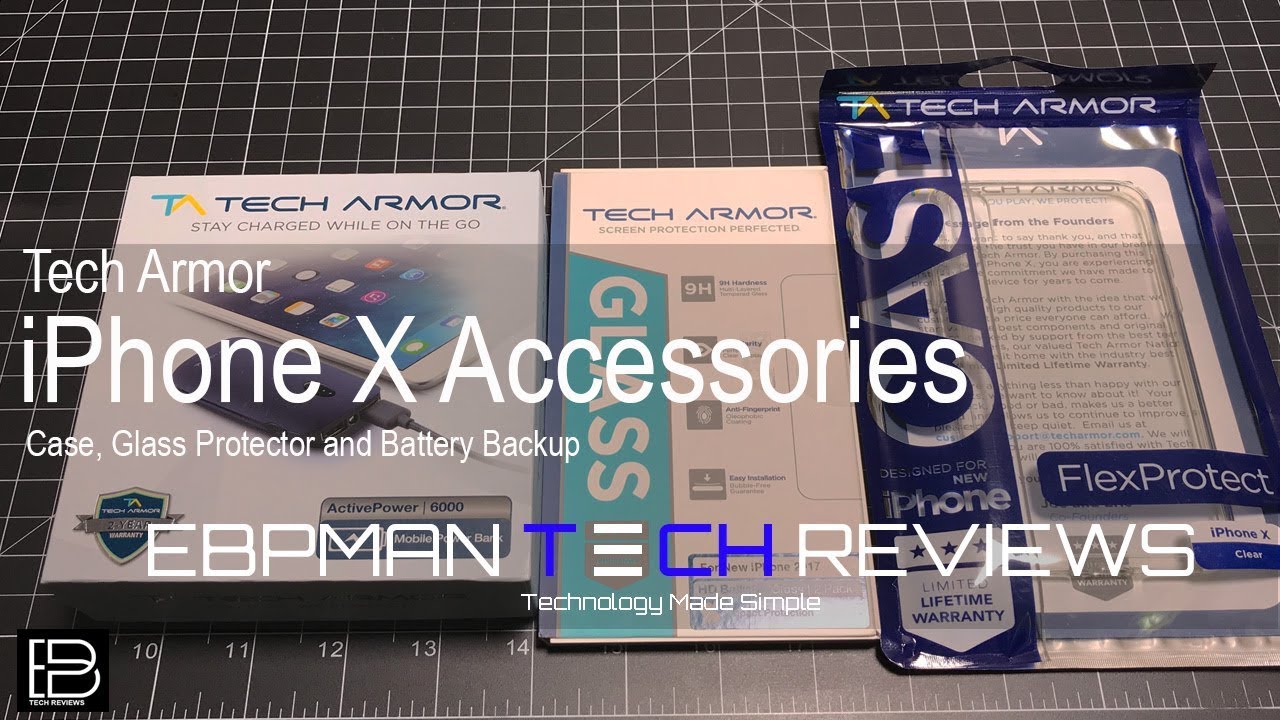 Best Apple iPhone X Tech Armor Case, Screen protector and Battery Backup