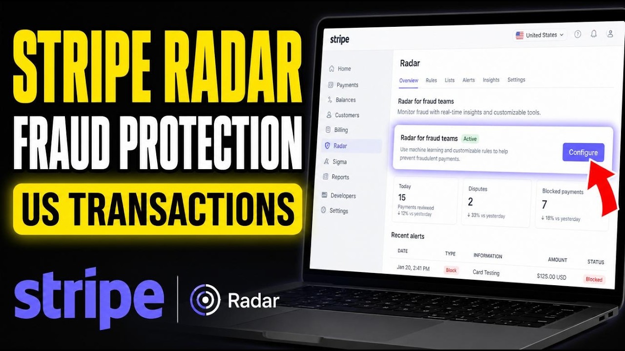 How to setup Stripe Radar fraud protection for US transactions - Detailed Guide