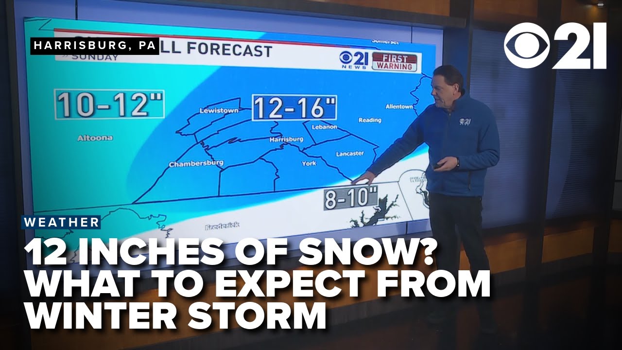 12 inches of snow? Here's what's headed toward Pennsylvania