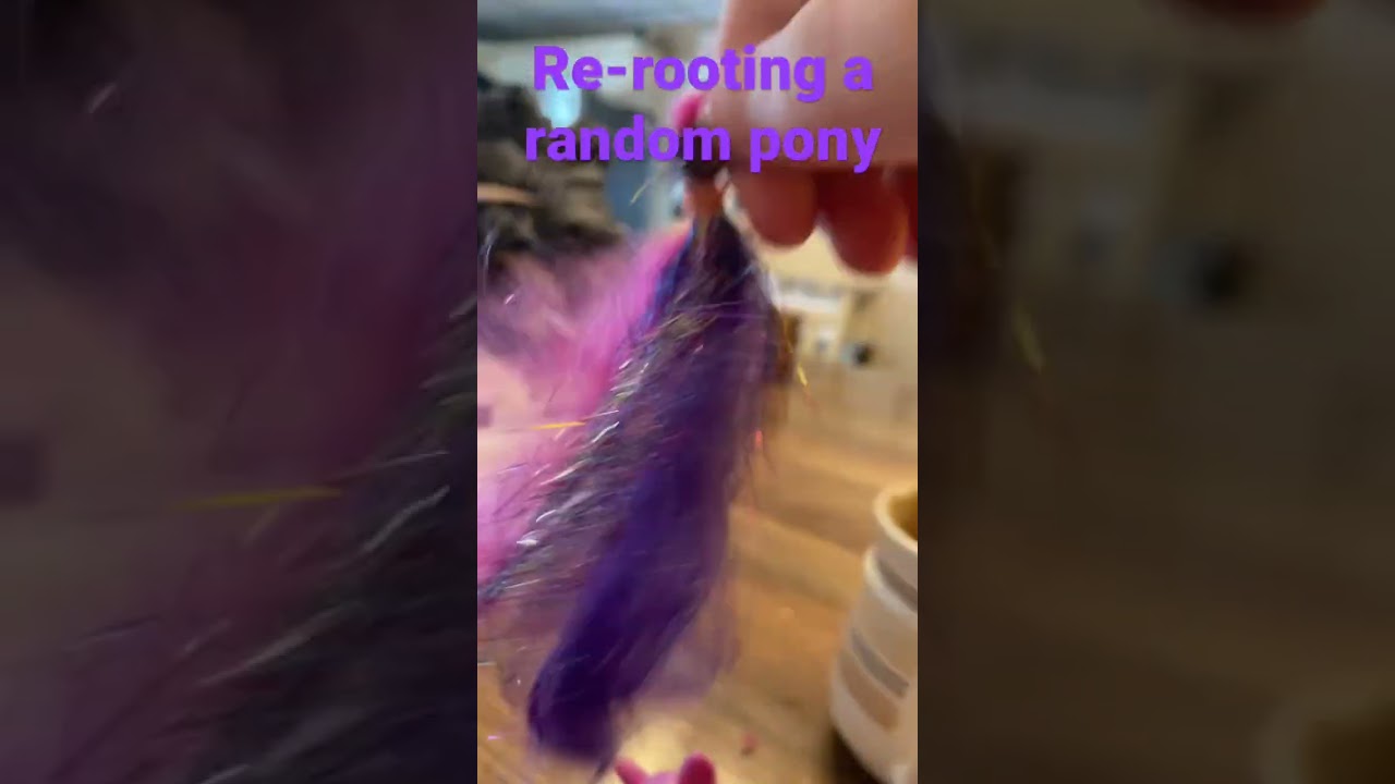 if anyone wants it I can make a more in depth tutorial #reroot #mlp #dolls #doll #custom #yarn