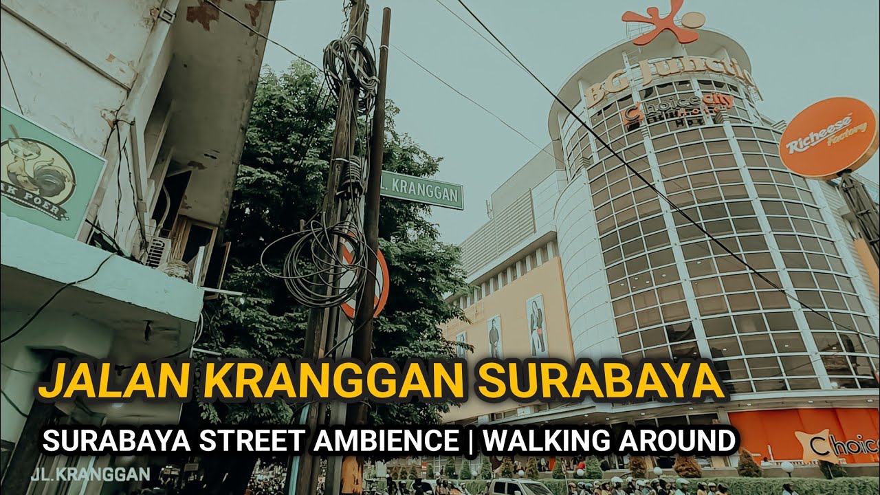 Walking Around Jalan Kranggan Surabaya | City Ambience ASMR | Urban Traffic Sounds – Indonesia