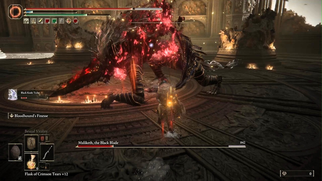 Elden Ring Bossfight Maliketh melee NG+4