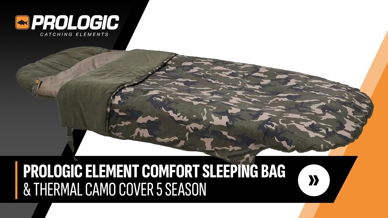 Prologic Element Comfort Sleeping Bag & Thermal CAMO Cover 5 Season