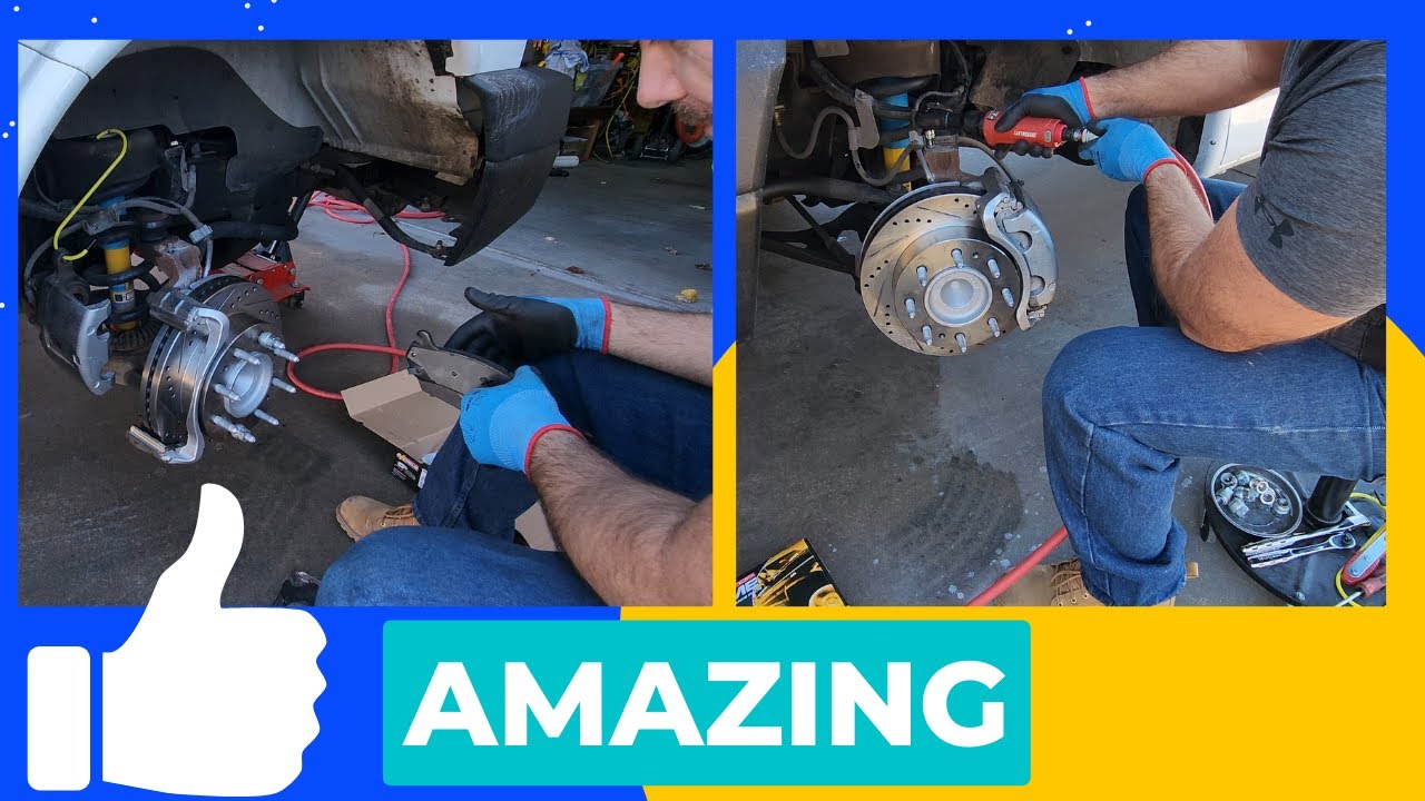 How to Replace Front Disc Brakes - Replace Front Brake on 2015 Chevy Express 3500 Van