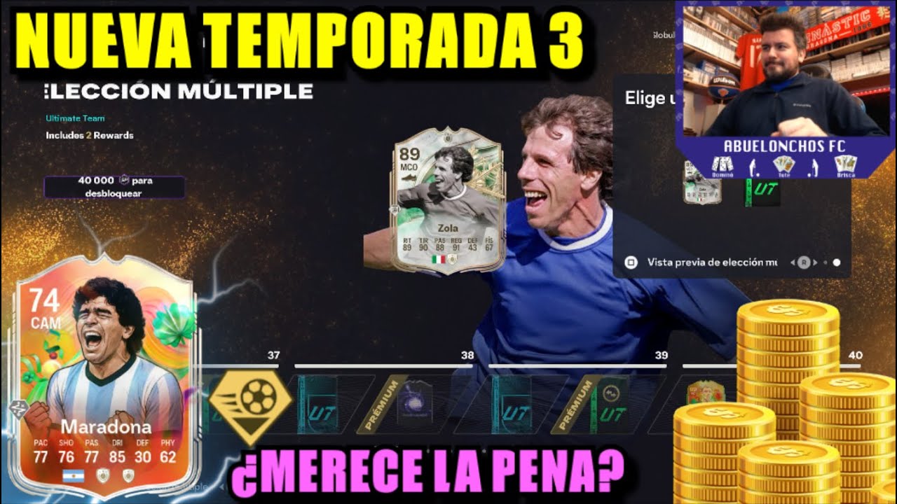 ⭐ MARADONA y ZOLA en la NUEVA TEMPORADA 3 de FC26 ⭐ ¿Merece la pena el PASE PREMIUM?