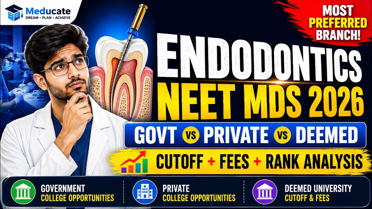 NEET MDS 2026 🔥Endodontics Expected Cutoff | Govt College- Pvt College & Deemed 🔥Rank vs Fees