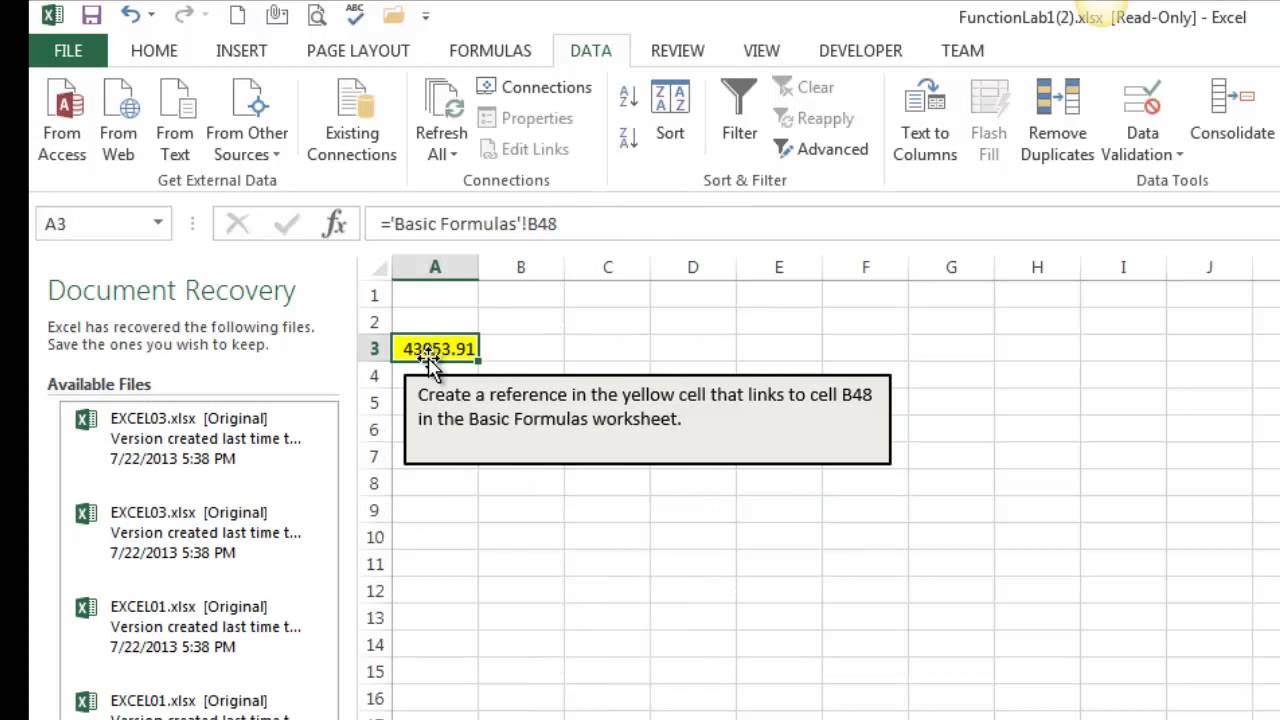 Excel Lab 1 Solution - Basic Formulas / Filters / PMT Functions