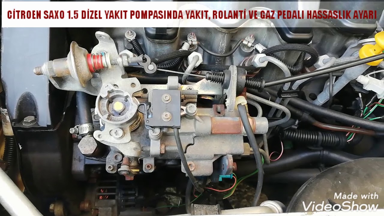 CİTROEN SAXO MAZOT POMPA AYARI,ROLANTİ VE GAZ TEL, PEDAL AYARI