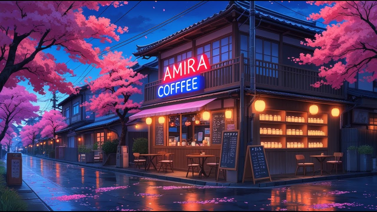 Retro Coffeehouse Rain Ambience ☕ Lofi Chillhop for Writing, Reading, and Study