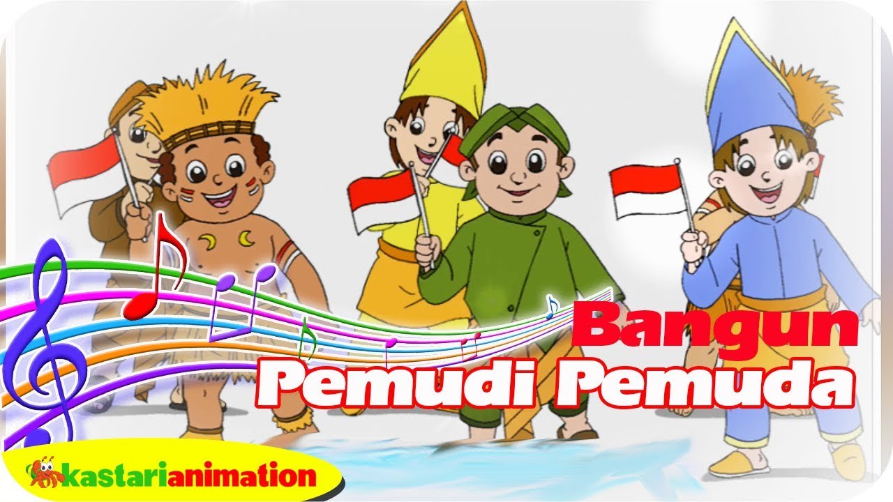 BANGUN PEMUDI PEMUDA | Lagu Wajib Nasional | Lagu Anak | Kastari Animation Official