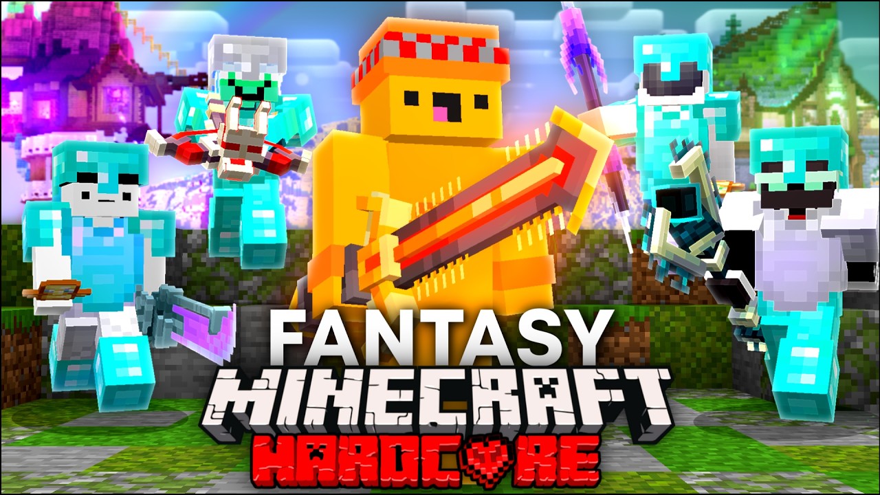 100 Players Simulate a Fantasy Tournament in Minecraft!